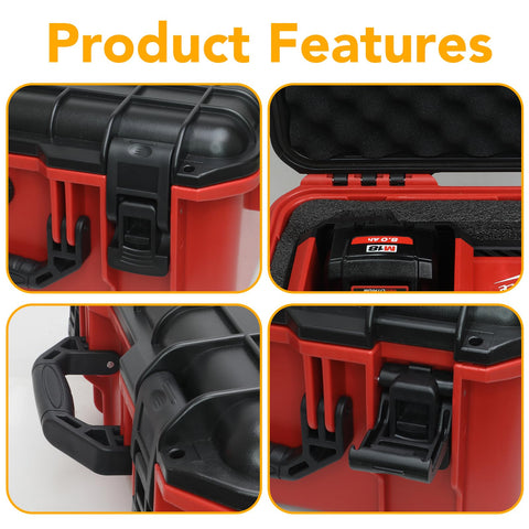 QKJCE IP67 waterproof case shields inflator from water and dust outdoors