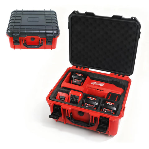 QKJCE air compressor case for Milwaukee inflator 2848-20 secures gear during transport