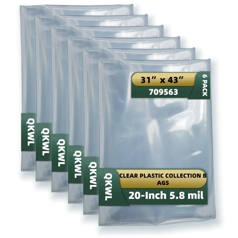 QKWL dust collector bag with clear 5.8 mil plastic for easy debris monitoring.