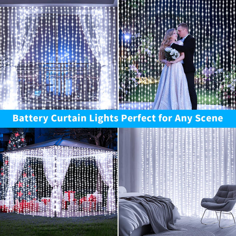 QLIRJAD curtain lights support timer options for effortless evenings.