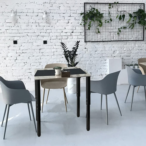 QLLY adjustable square table leg black finish suits contemporary interiors