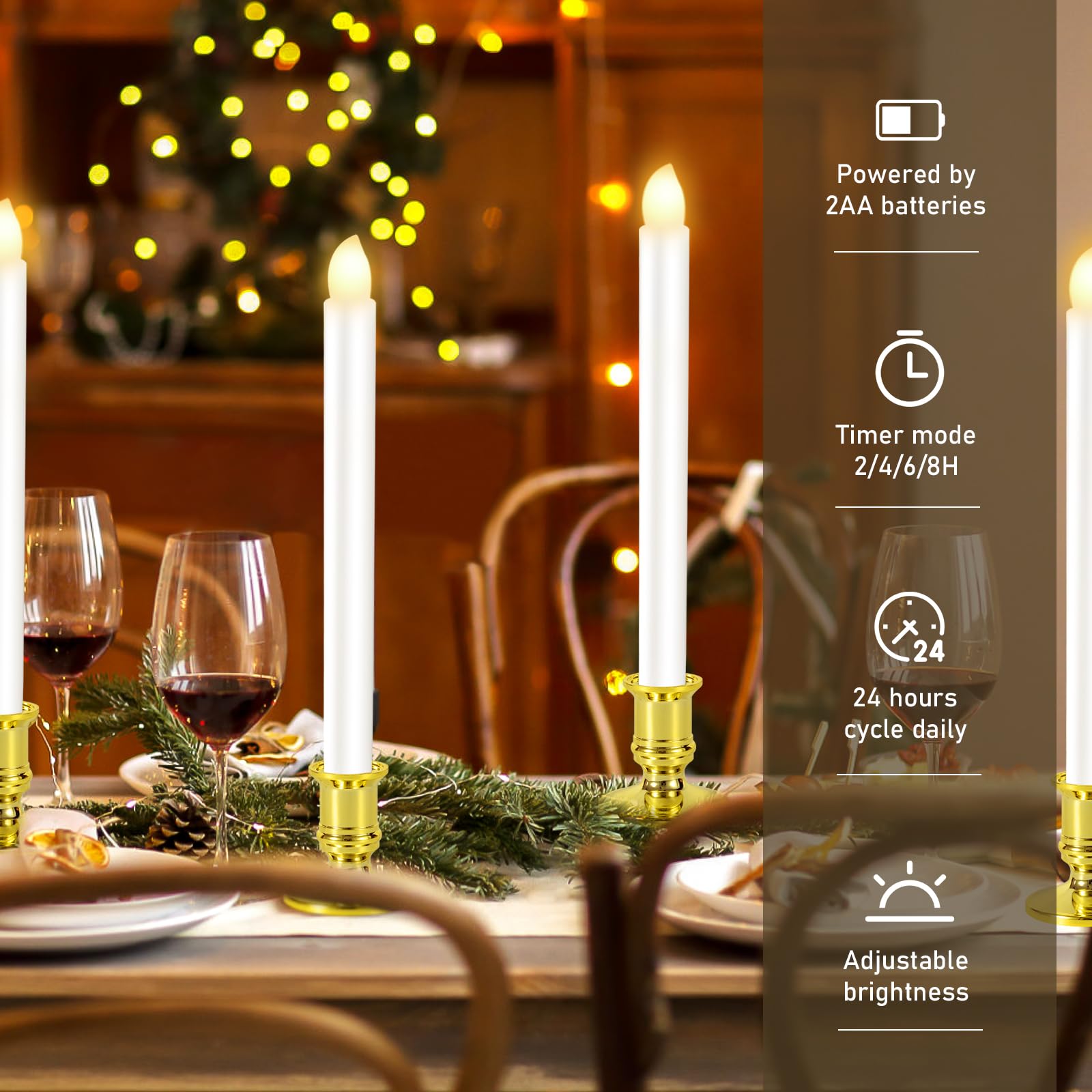 Qmioti LED window candle offers steady or flicker flame modes