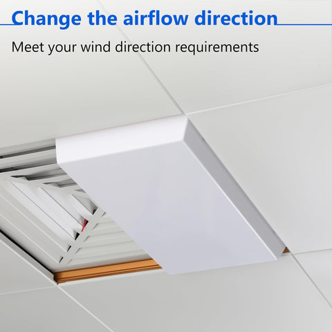 Qnemaei white ceiling diverter fits grid and T-bar systems.