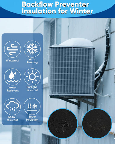 QNIZNOE universal-fit sleeve adapts to most portable AC hoses.