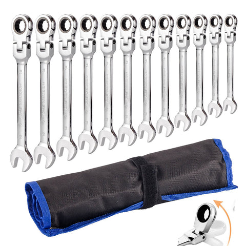 Qnkaa flexible ratchet wrench set 8mm for tight spaces and precise turns.
