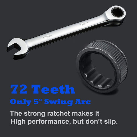 Qnkaa ratchet spanner set highlights 72‑teeth mechanism for smooth action in tight spaces