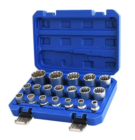 Qnkaa 12-point spline sockets cover multiple fastener types for versatile automotive work.