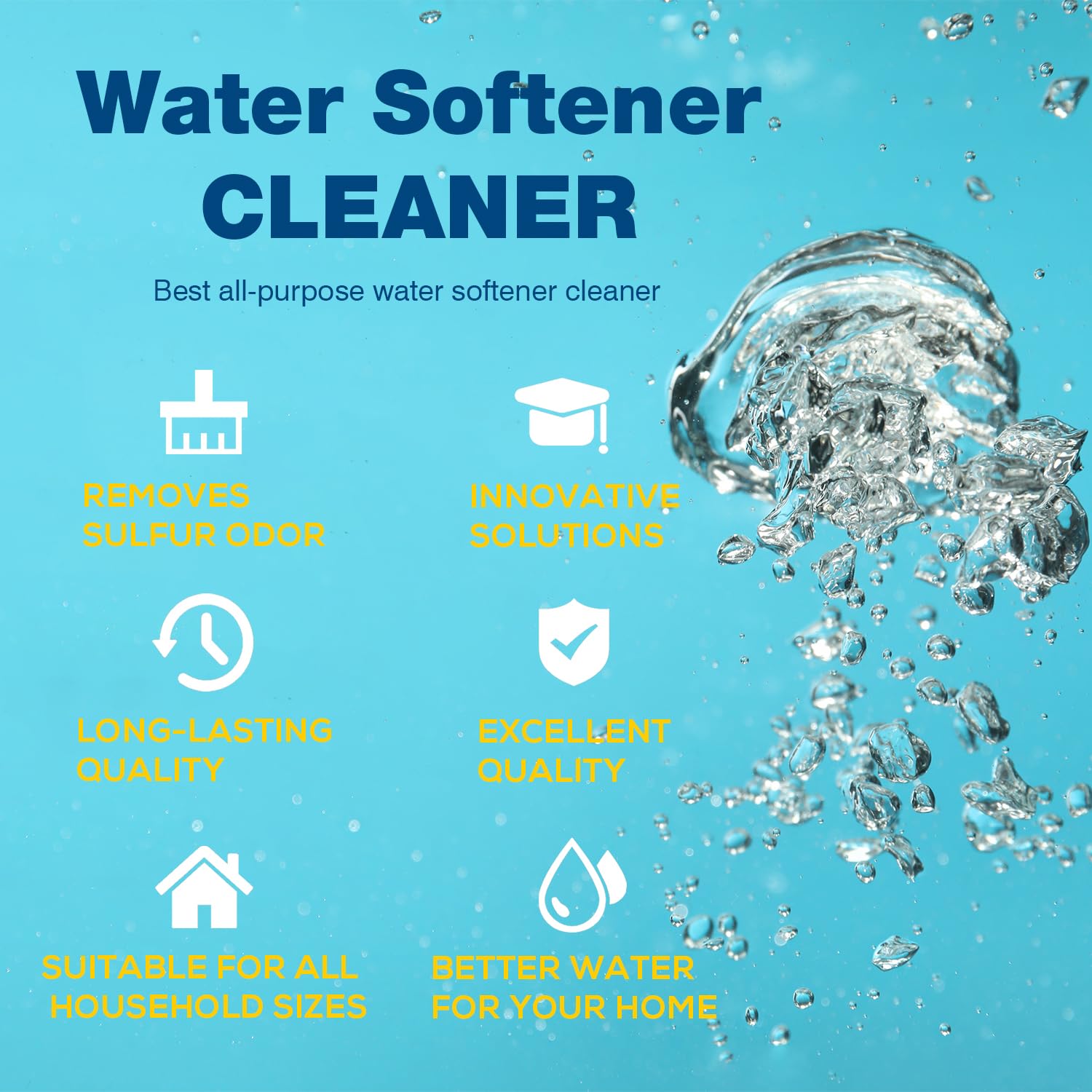 Qoddxx water softener cleaner resin bed cleanse demonstrates targeted resin bed upkeep.