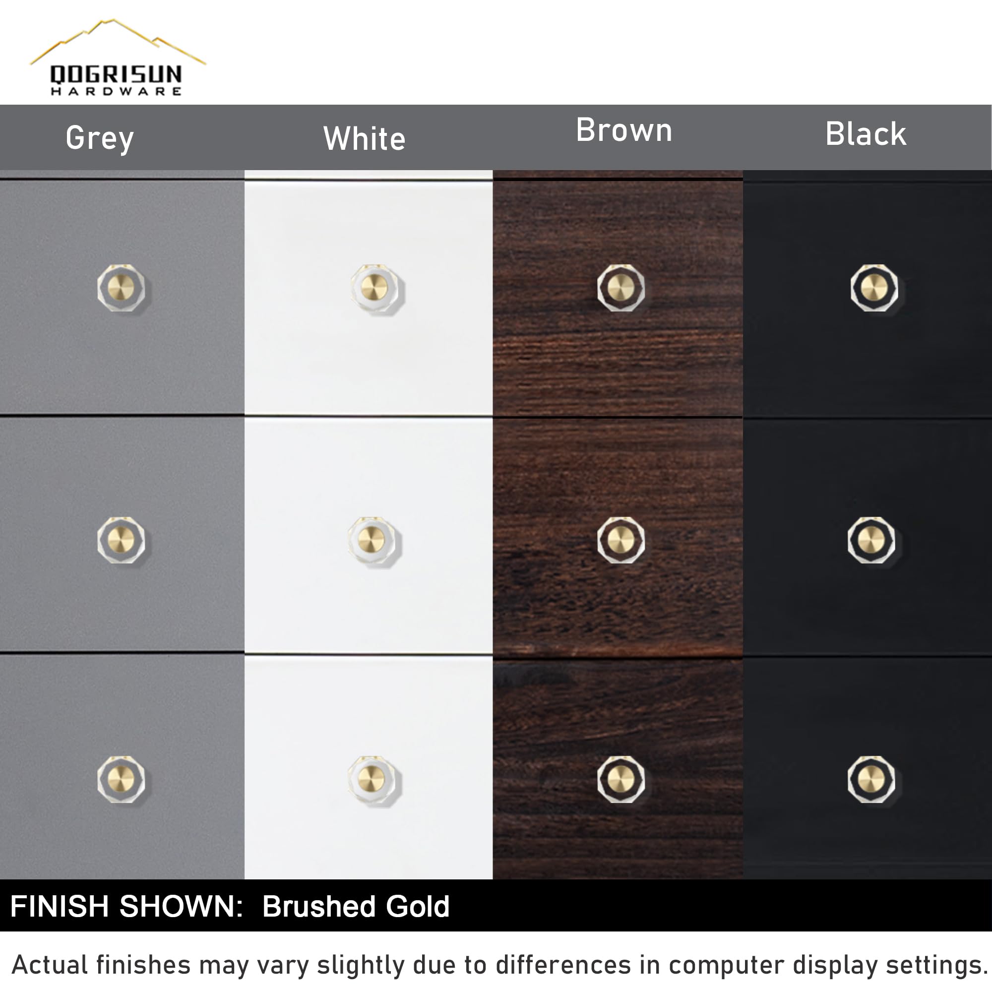 QOGRISUN crystal knob pairs well with acrylic cabinet handles