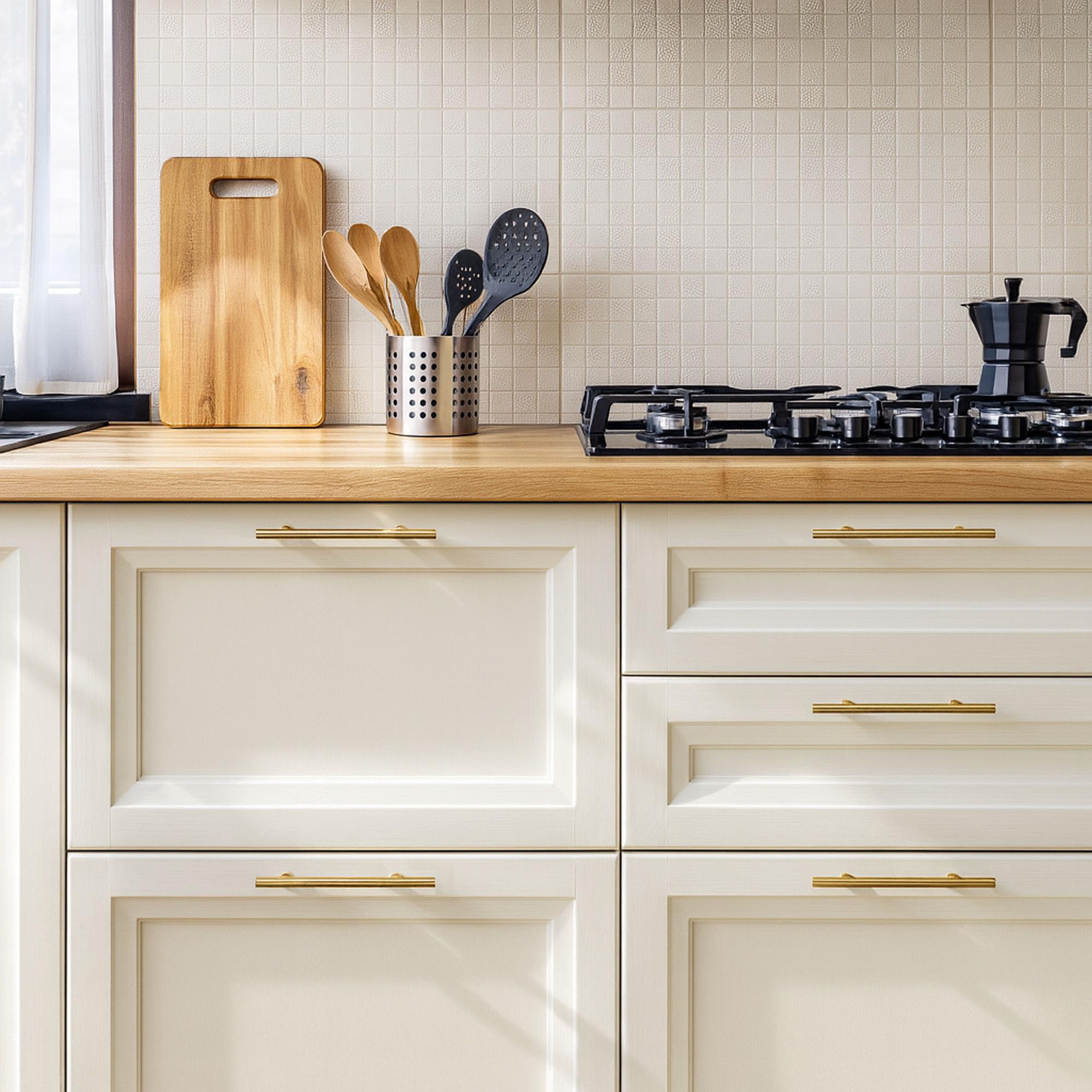 QOGRISUN includes 1in and 1-1/2in screws for varied cabinet thickness.