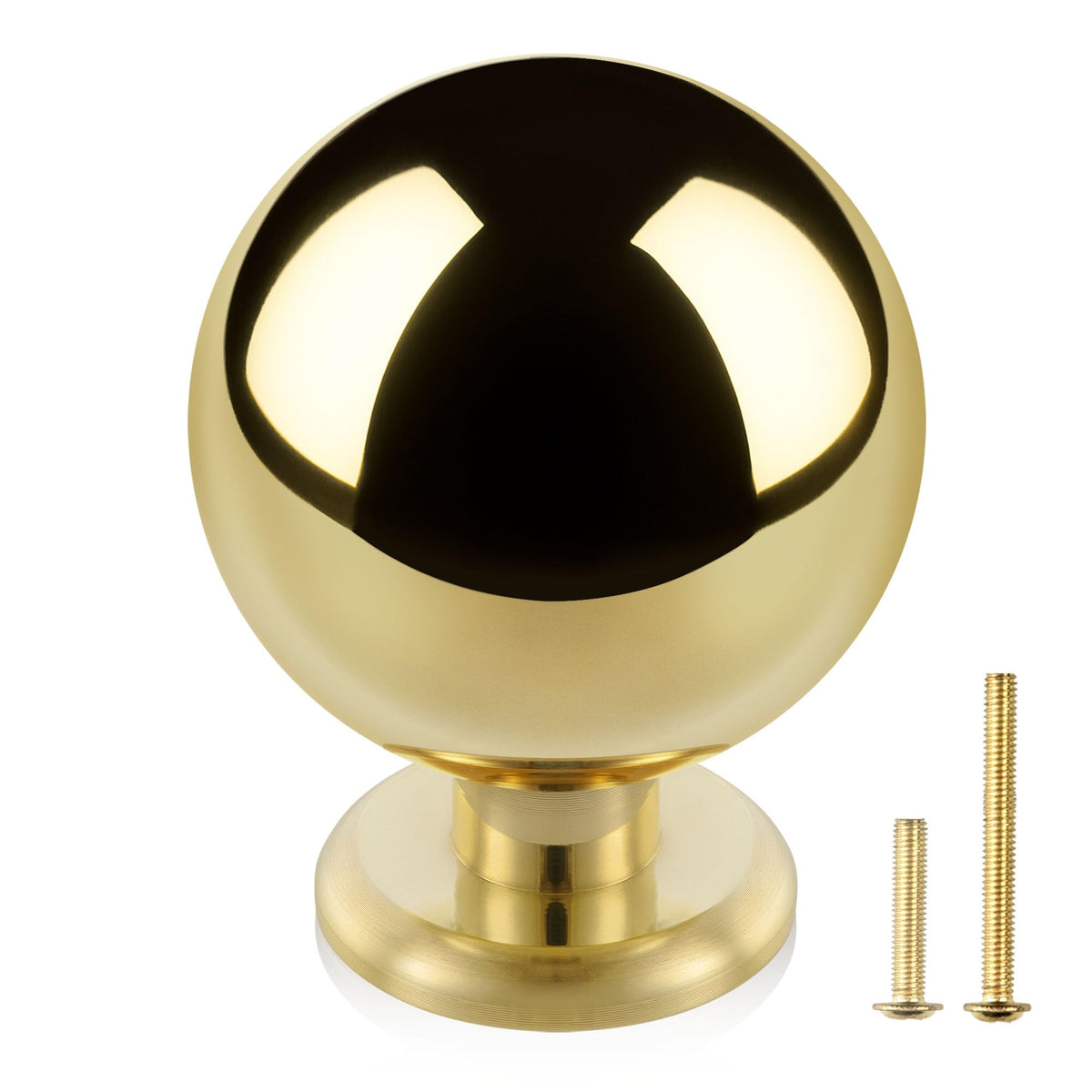 QOGRISUN unlacquered brass knobs pack shot, durable cabinet upgrade