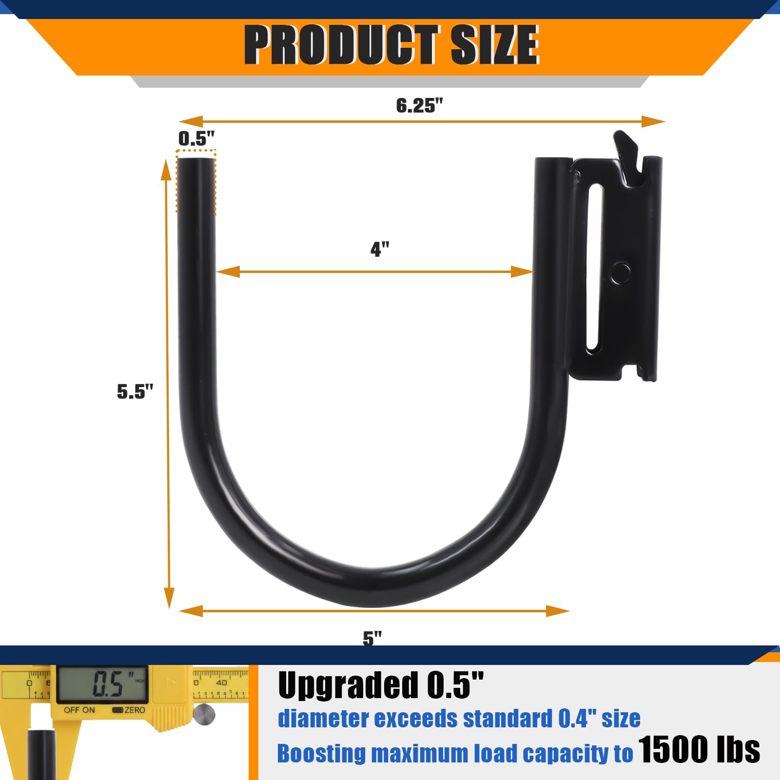 Qopaw E-Track hook with black alloy steel coating resists weather