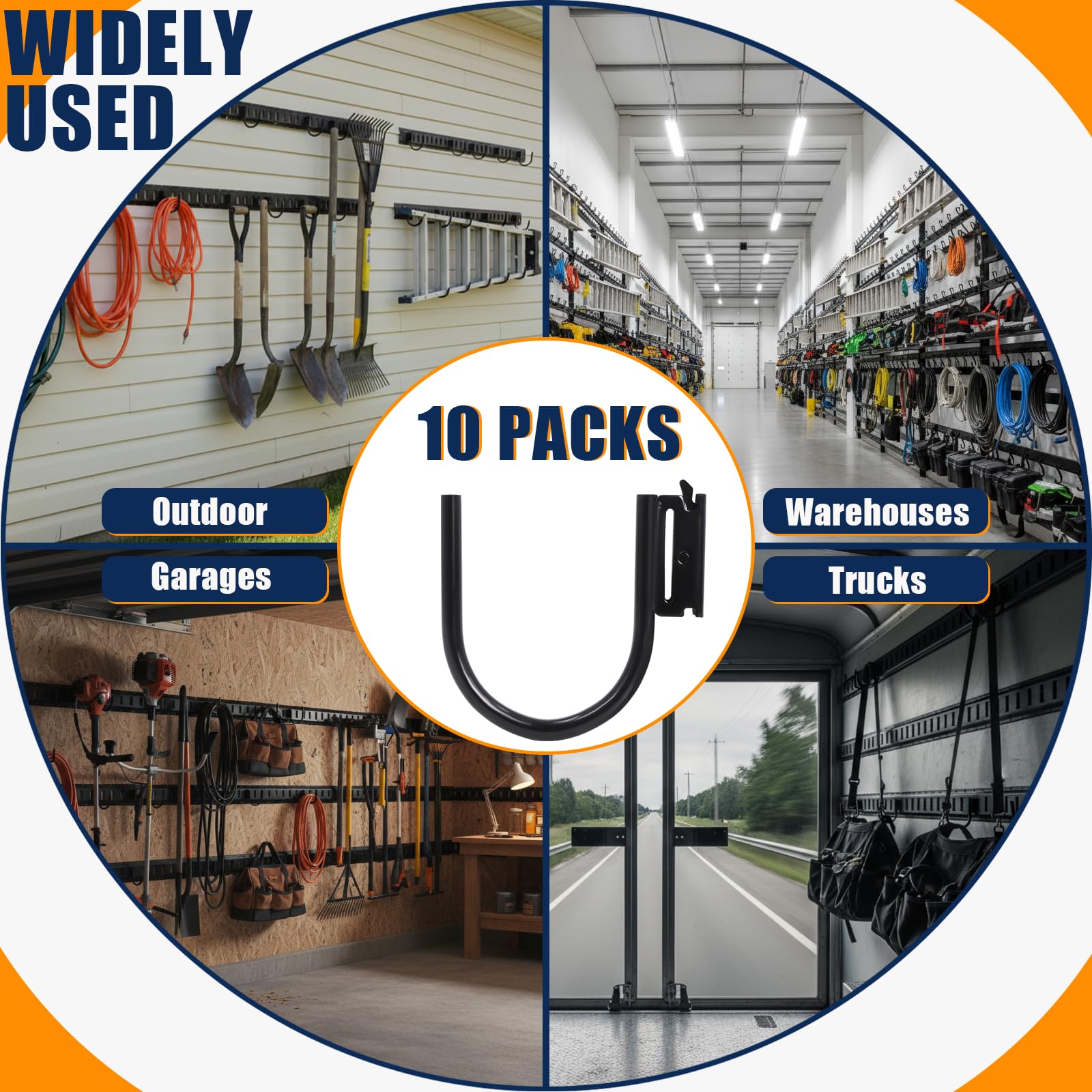 Qopaw Universal-fit E-track hook for multiple track systems