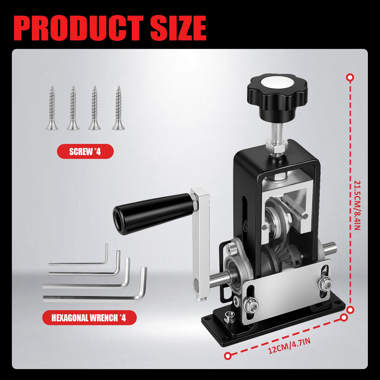 Qopaw wire stripper size adjuster showcases precise wire gauge setup for quick cuts.