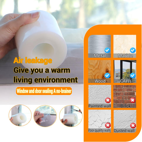Qoqooice shower glass gap sealing keeps bathrooms warmer and quieter