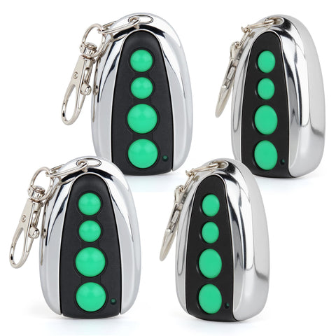 Qoroos M12 gate remote front view shows compact pocket-friendly design for quick access