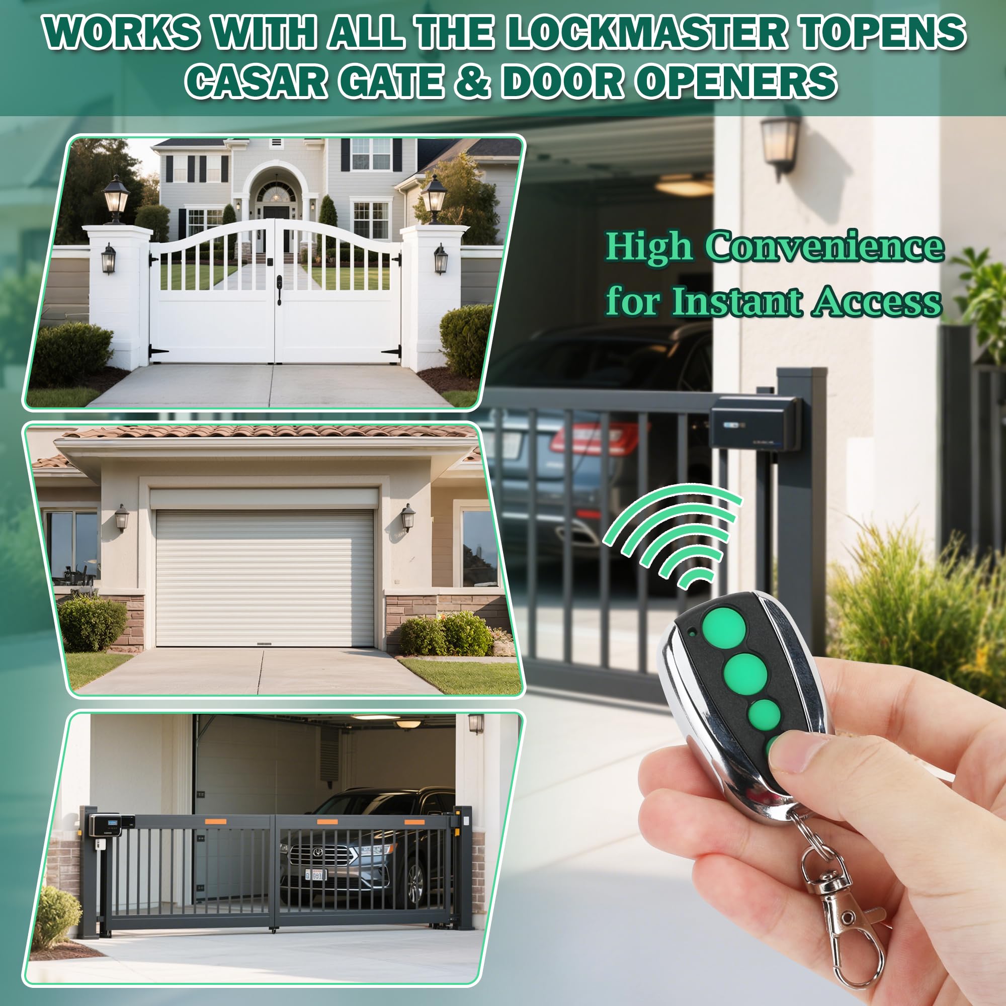 Qoroos M12 gate remote in a keychain design for everyday convenience