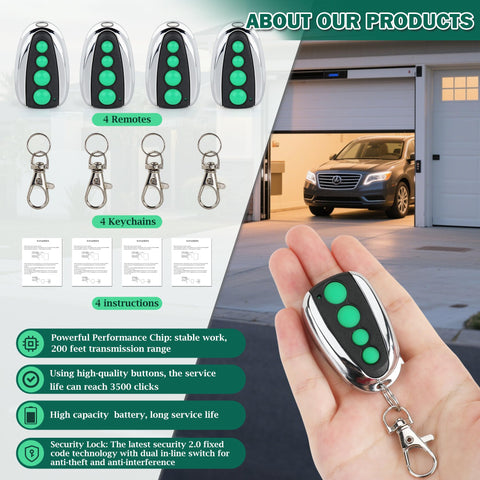 Qoroos M12 gate remote programming button enables fast pairing with compatible openers