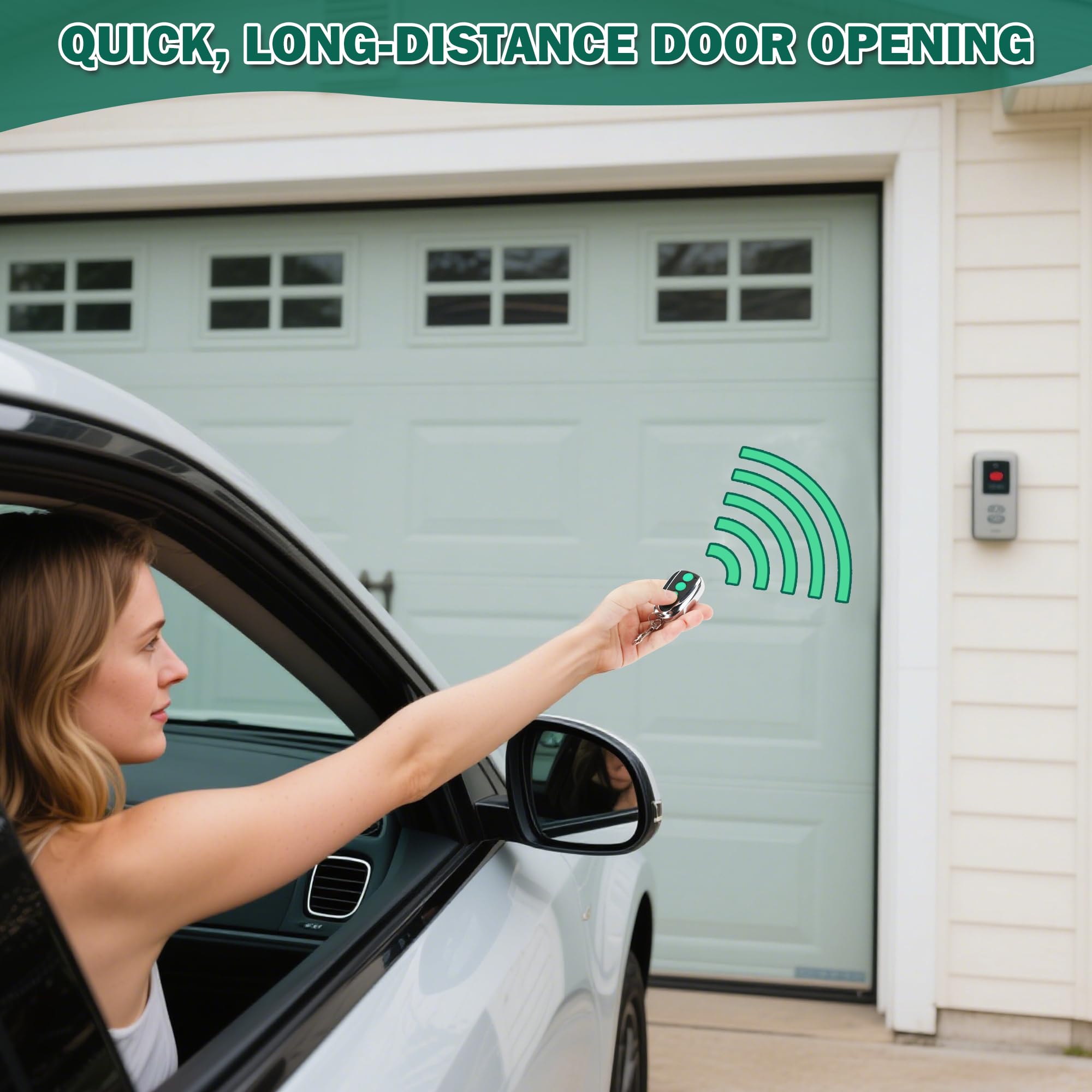 Qoroos M12 gate remote range up to 200 feet for multi-door control