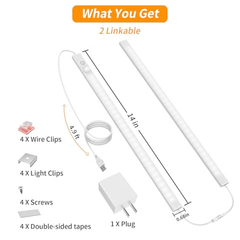 QOYWUO ultra-slim installation with tape or clips for easy mounting.