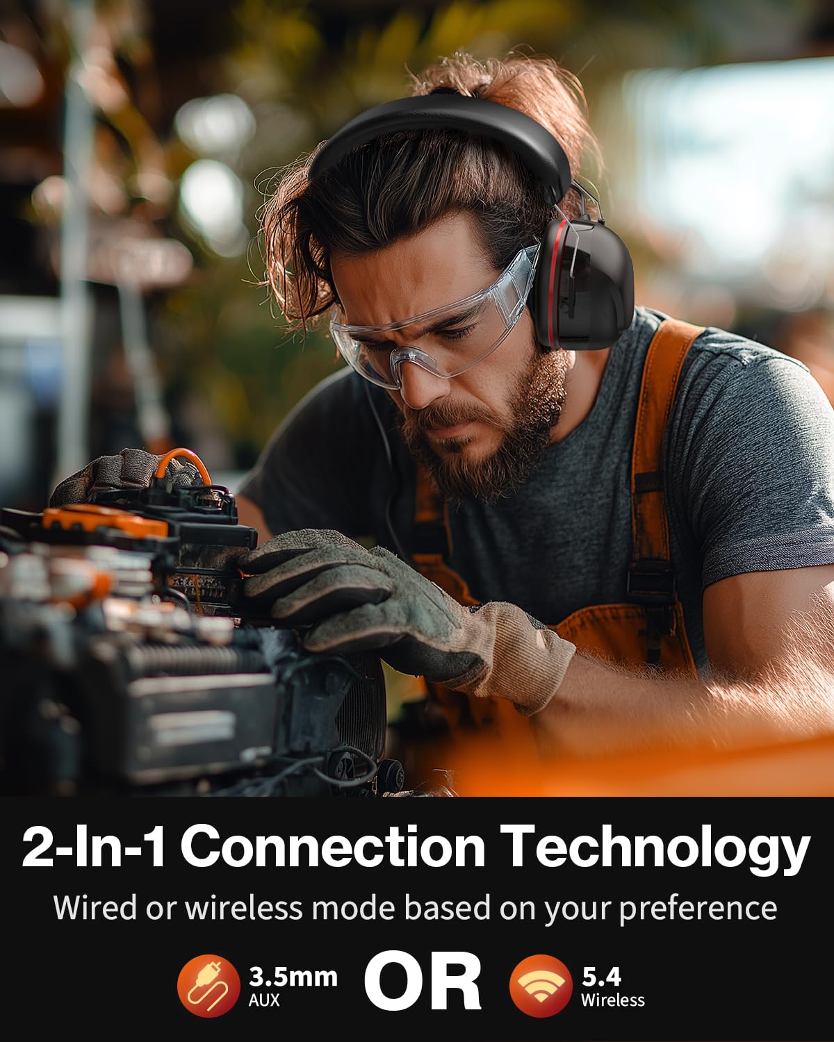 Qozybuds 2-in-1 connection supports wired and wireless listening with ease.