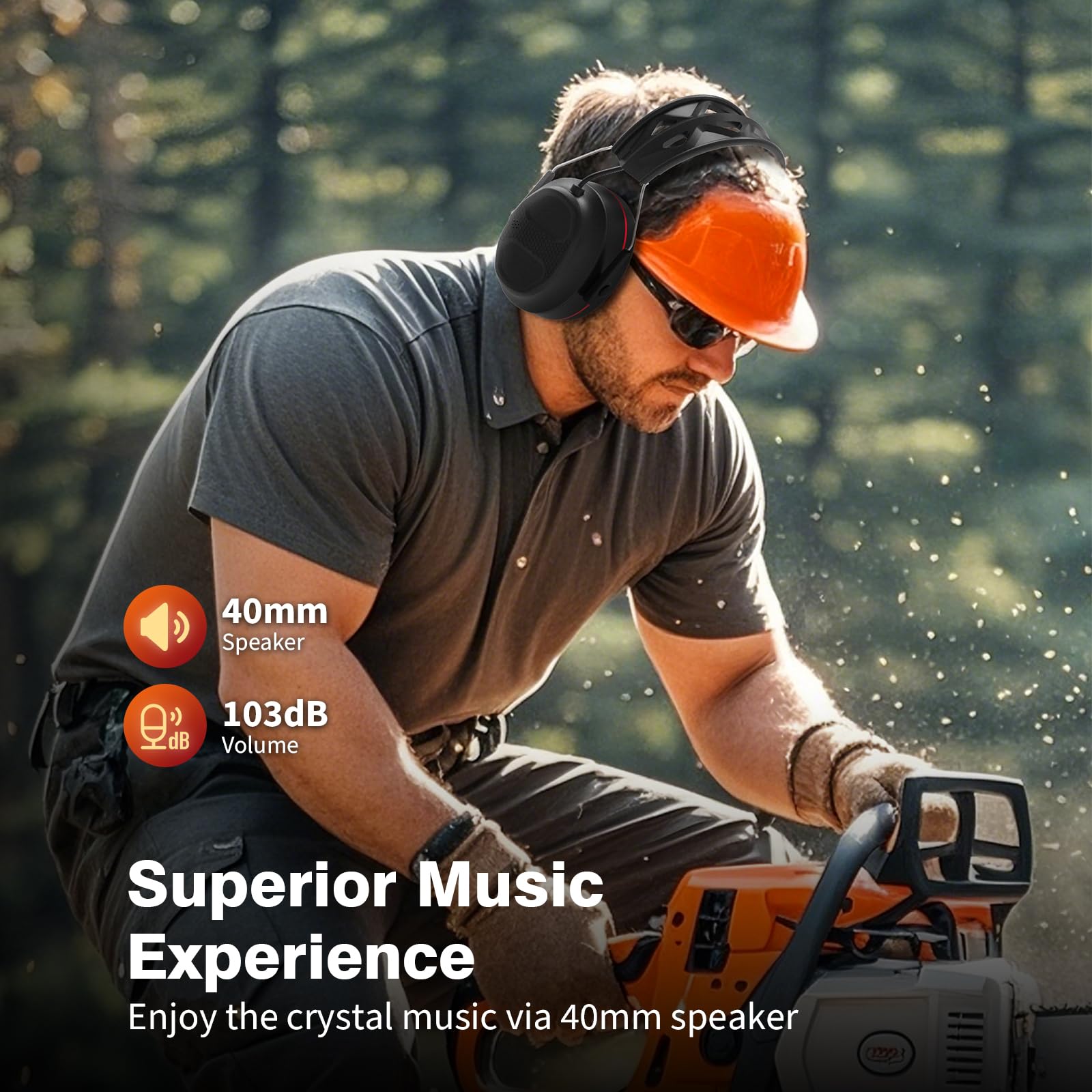 Qozybuds ear muffs suitable for work environments