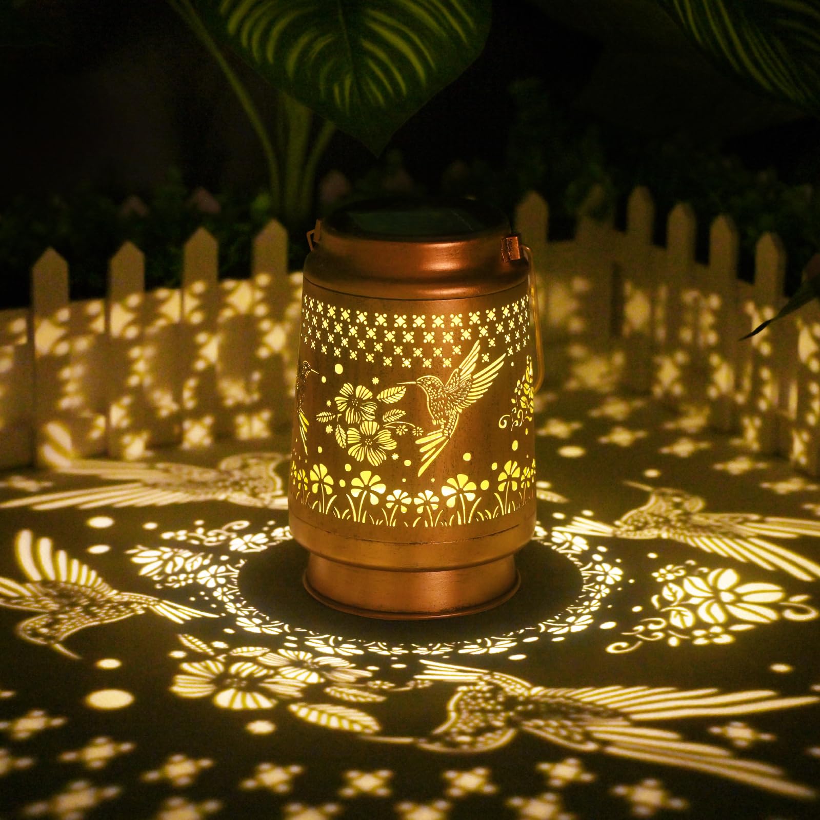 QPPDER hummingbird solar lantern nightlight for outdoor spaces