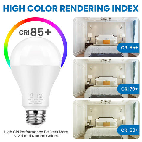 QQLXST long-lasting bulb offers 25,000+ hours of service.