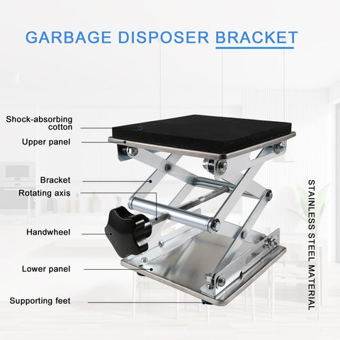 QruiLanTu adjustable height range fits most disposals under sinks.