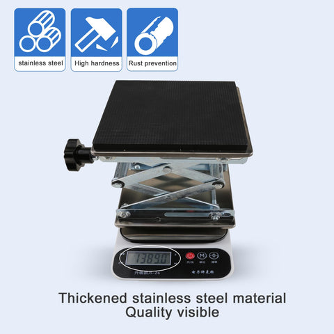 QruiLanTu sturdy stainless-steel frame with four feet enhances stability.