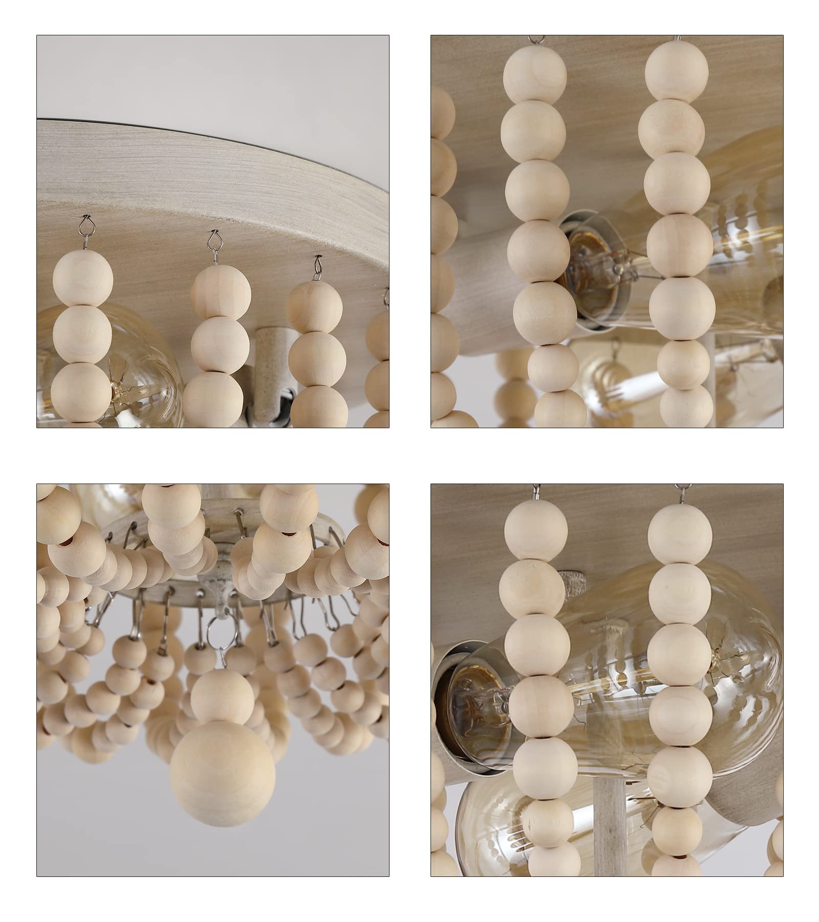 QS Boho Chandelier enhances kitchen and dining area with warm lighting