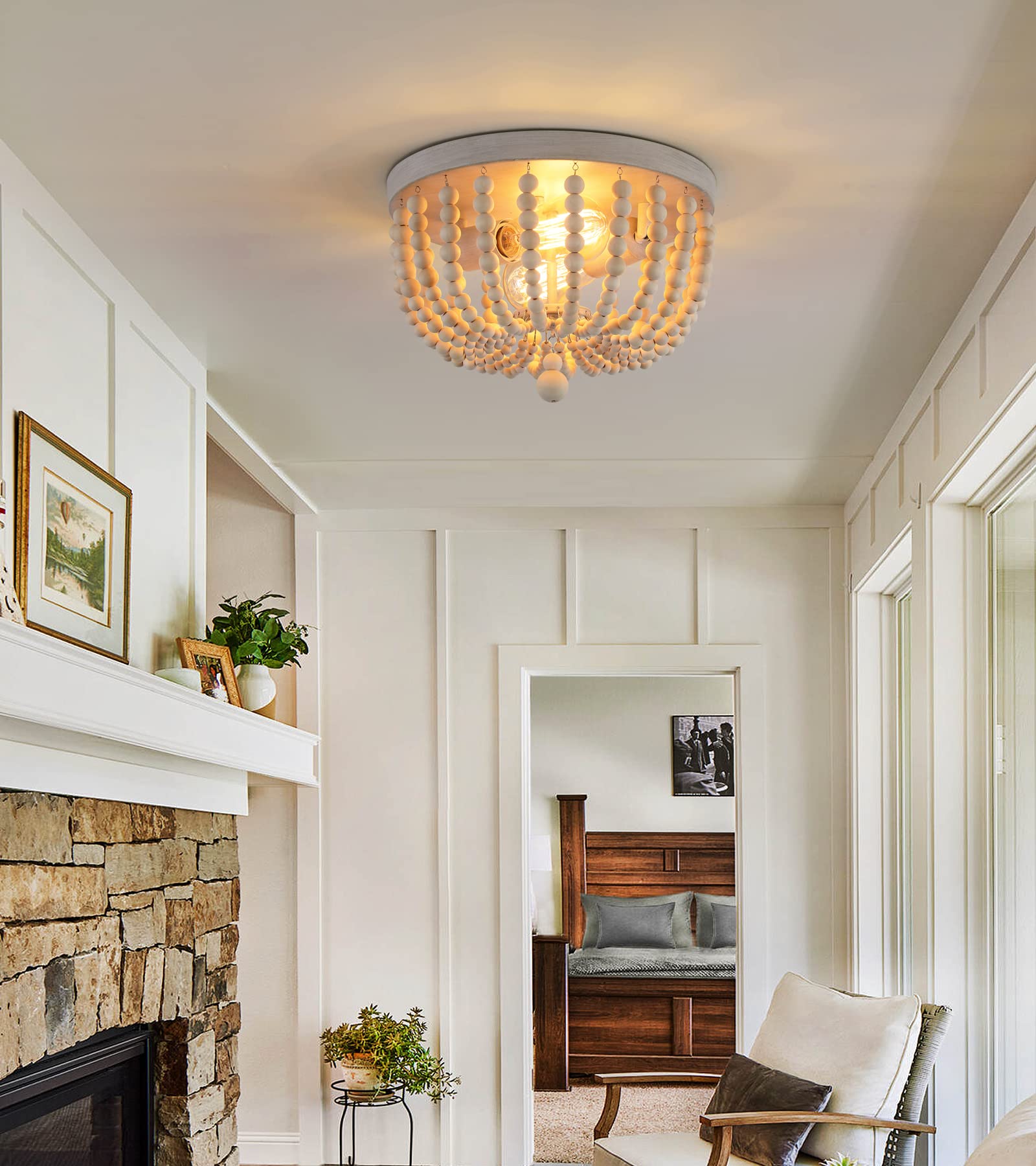QS Boho Chandelier in nursery setting providing calm ambient glow