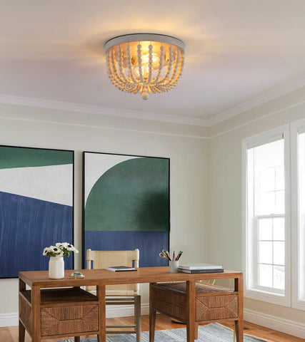 QS Boho Chandelier emits a soft, inviting glow for cozy evenings