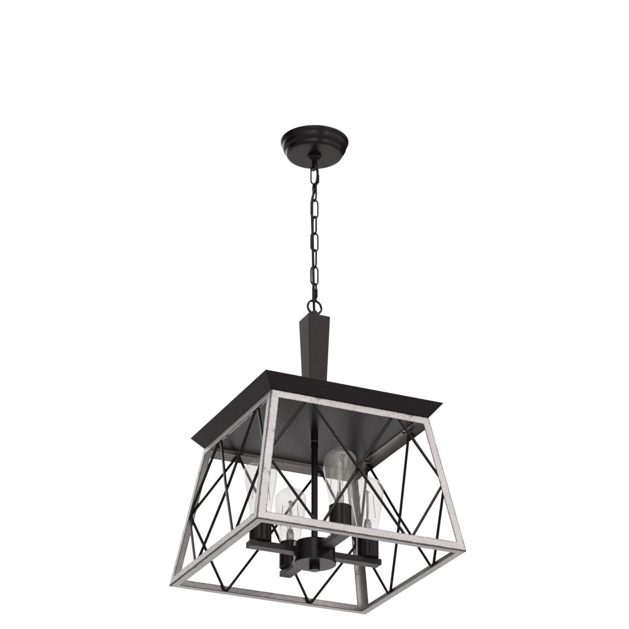 Four-light fixture delivers balanced illumination for gatherings and dinners.