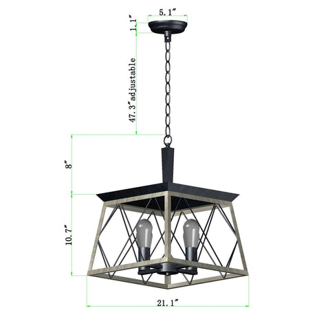 Adjustable chains let you tailor height for sloped or vaulted ceilings.