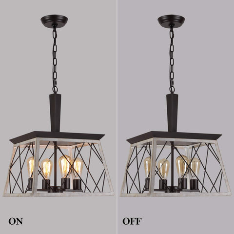 Durable wrought iron construction offers long-lasting decorative lighting.
