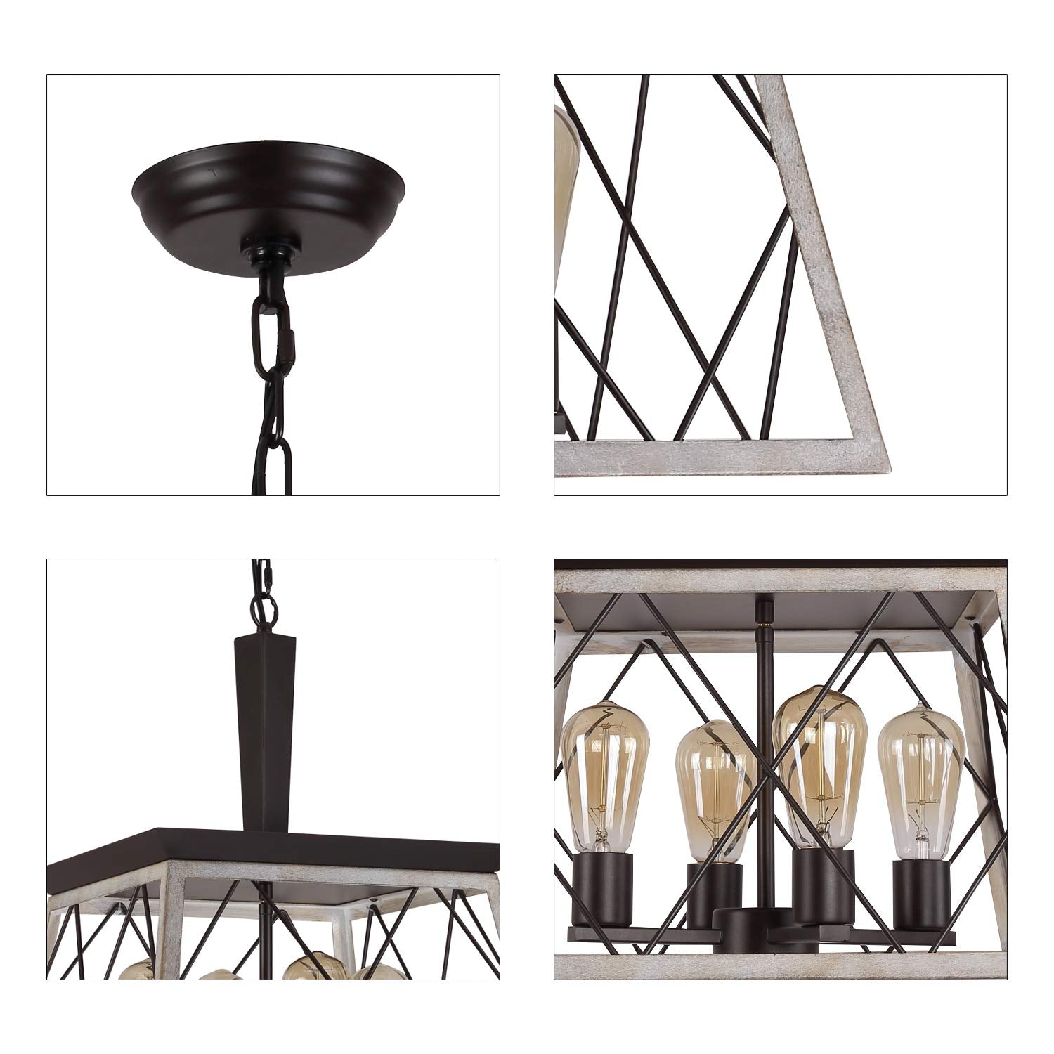 Compatible with E26 bulbs for bright or dimmable lighting options.