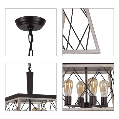 Compatible with E26 bulbs for bright or dimmable lighting options.