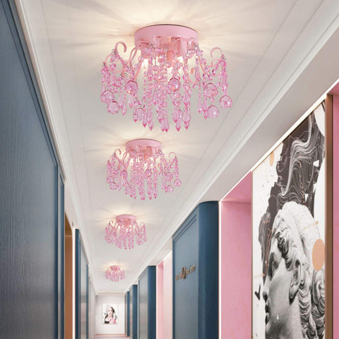 Q&S Mini Chandelier demonstrates elegant crystal detailing for nurseries.