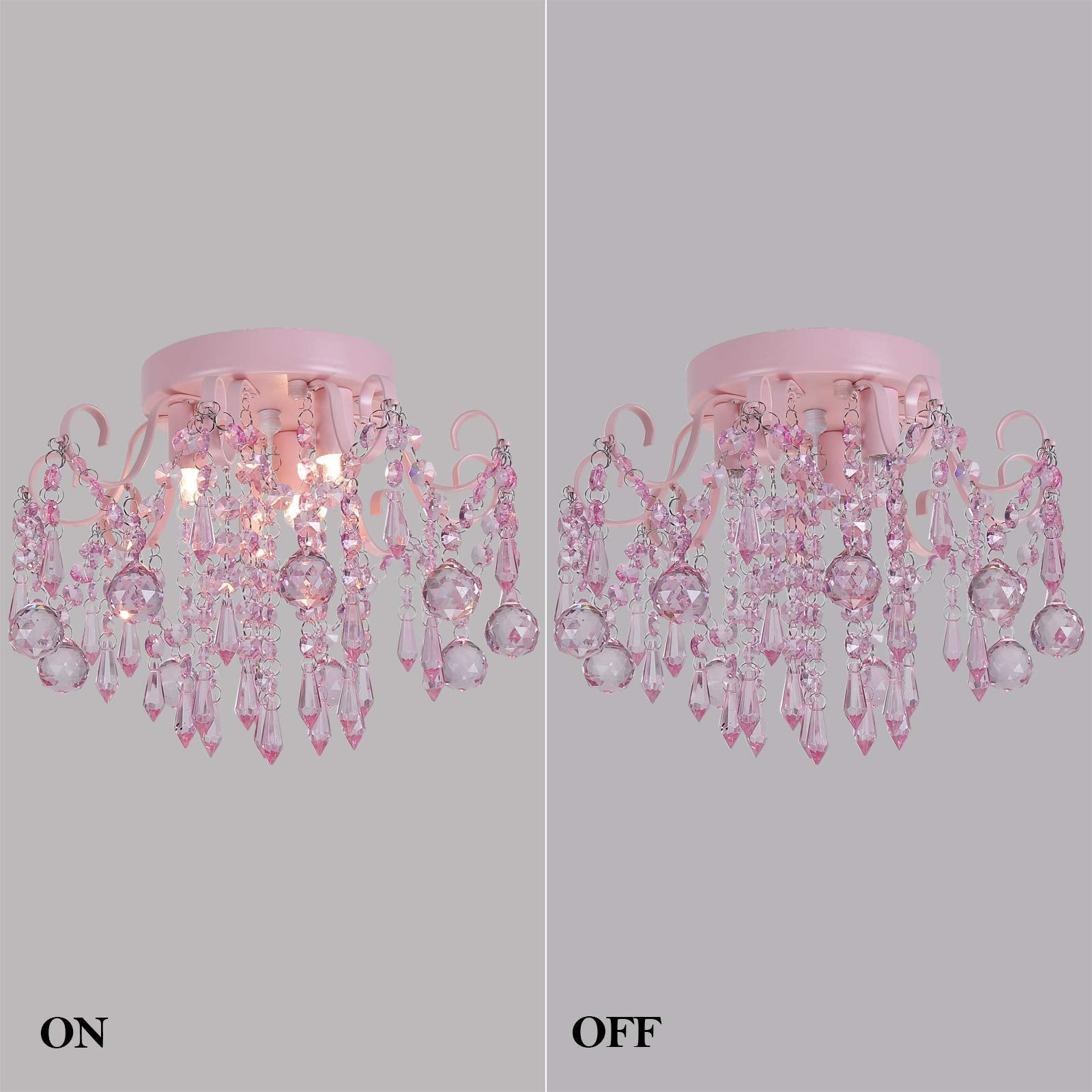 Q&S crystal light compatible with dimmable bulbs and dimmer switches.