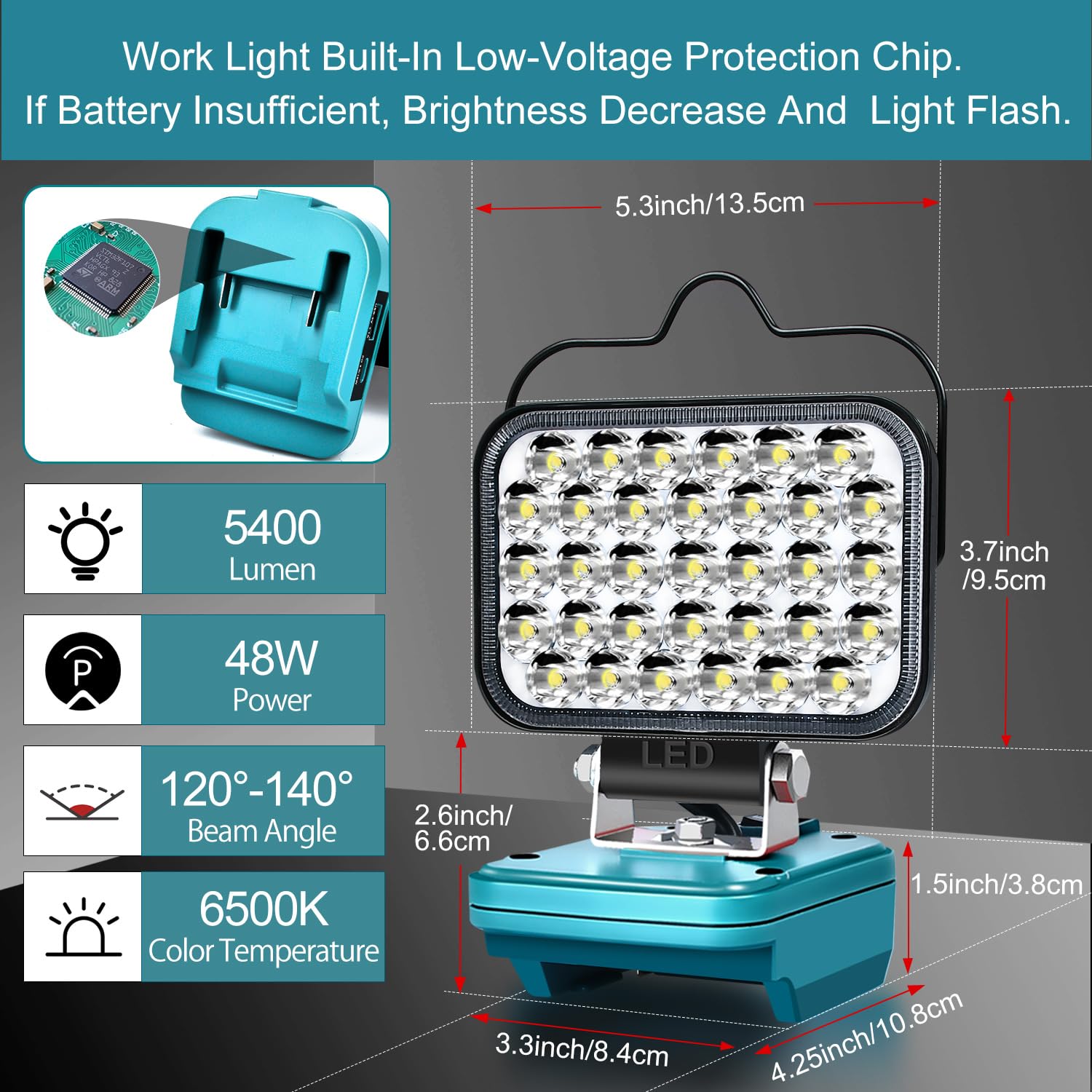 QSDXNYDC Makita 18V LED work light outdoor camping scene