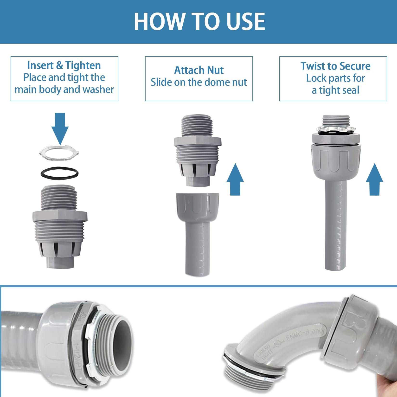 QSHFTO durable conduit for garage or basement installations.