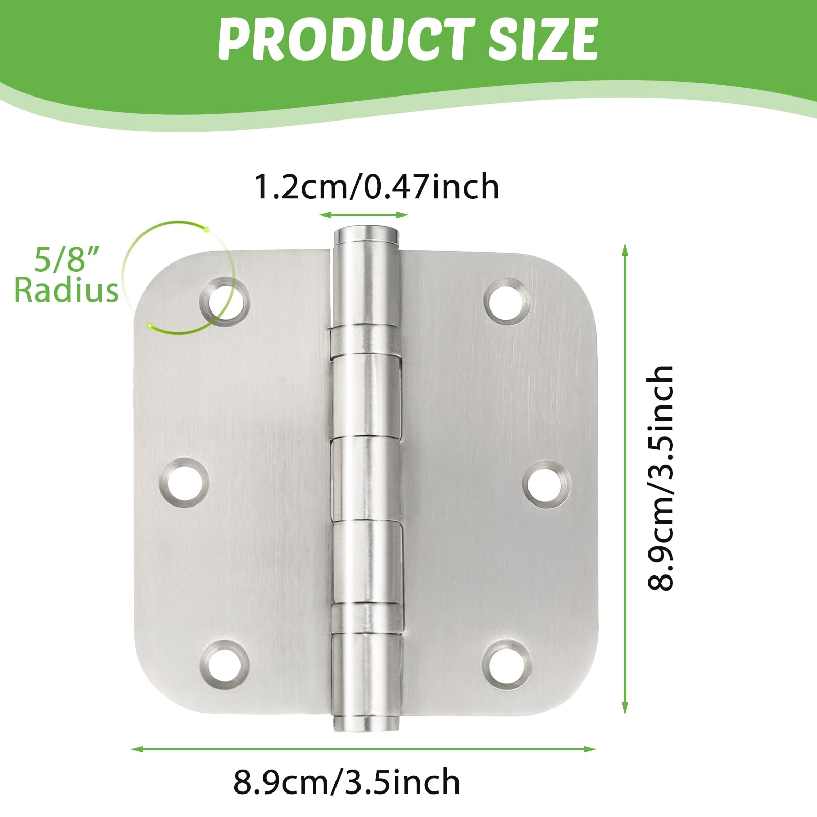 qtanber ball-bearing door hinges installed on door frame demonstrate quiet, reliable performance.