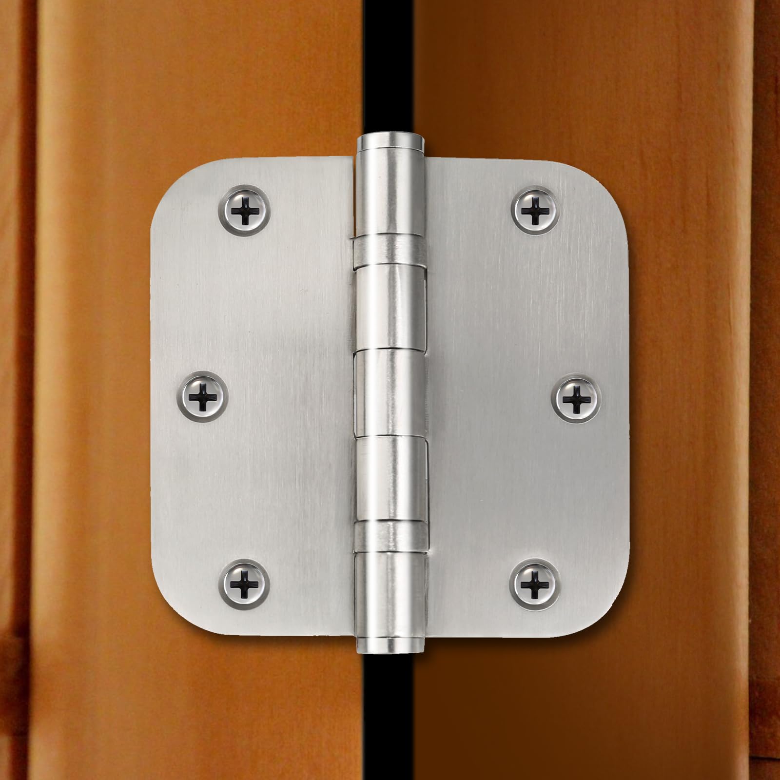 qtanber ball-bearing door hinges 5/8 radius corners illustrate compatibility with common door setups.