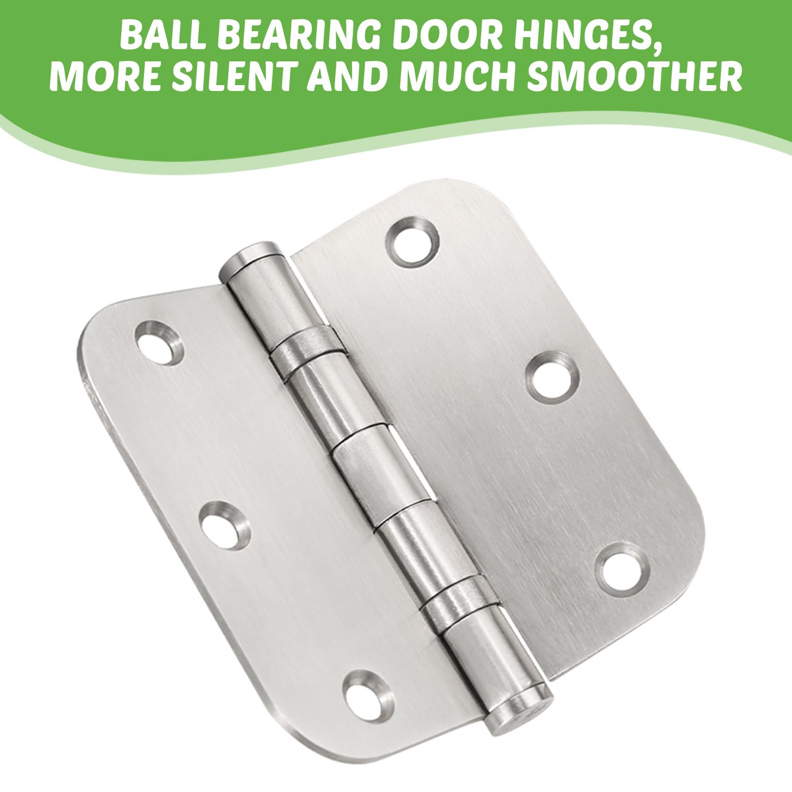 qtanber door hinges silver finish product shot highlights versatile, long-lasting hardware.