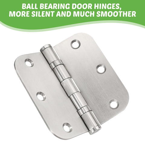 qtanber door hinges silver finish product shot highlights versatile, long-lasting hardware.