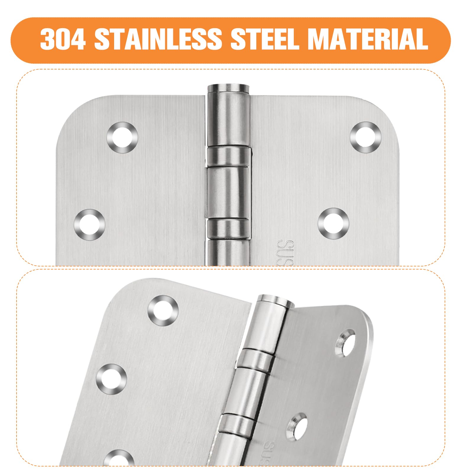 qtanber radius corners 5/8 inch designed hinges fit standard frames.