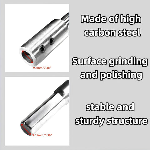 QTJSZXXT Forstner extension depth 5-3-4in accommodates larger container holes.