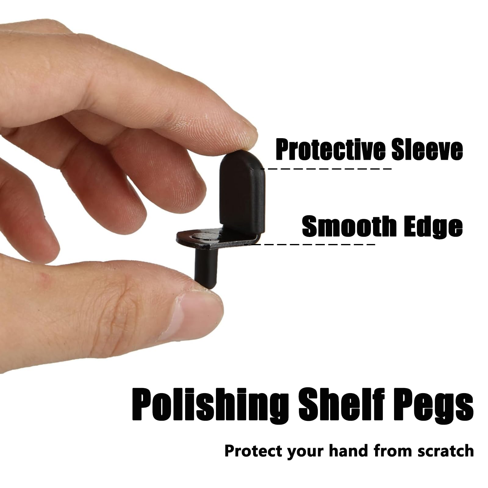 QTLCOHD nickel-plated 5mm shelf pegs, smooth installation.