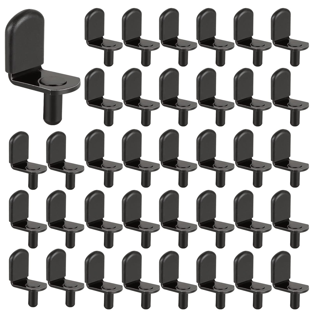 QTLCOHD 5mm shelf pegs pack front view for durable cabinet support.